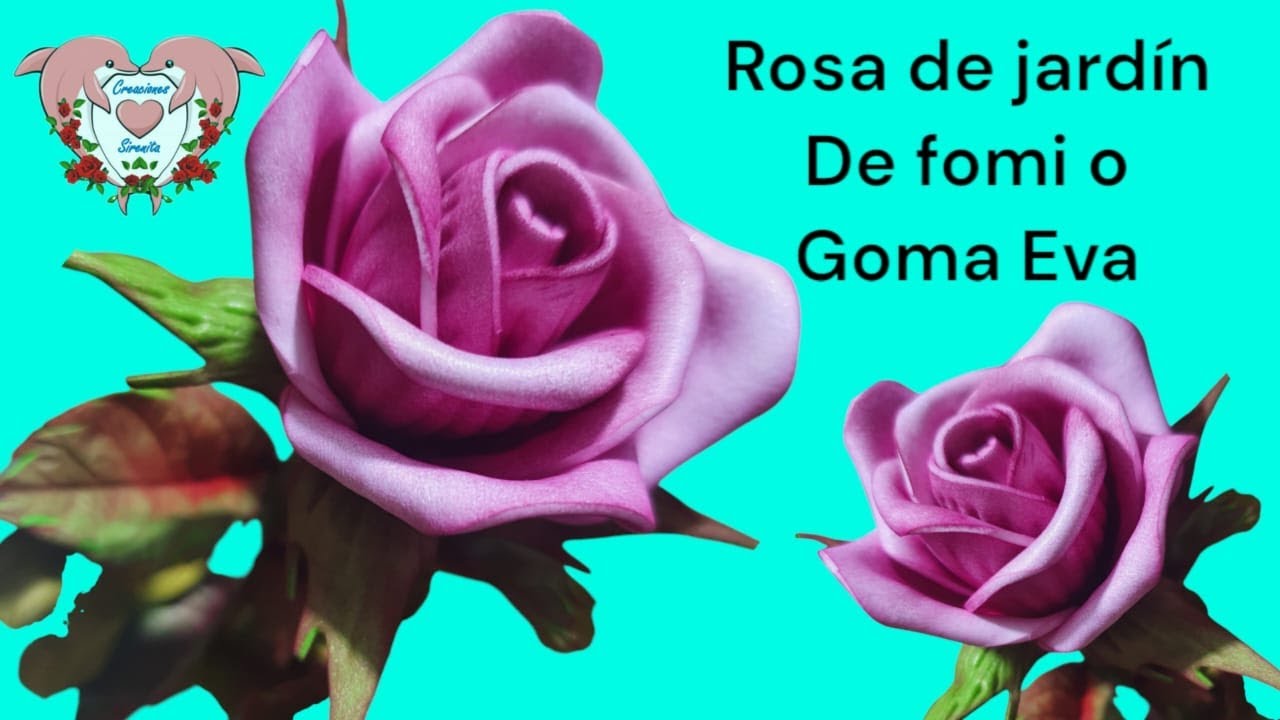 ❤️ #DIY tutorial de cómo hacer una rosa de jardín #annser de fomi/goma Eva #manualidades #pasoapaso