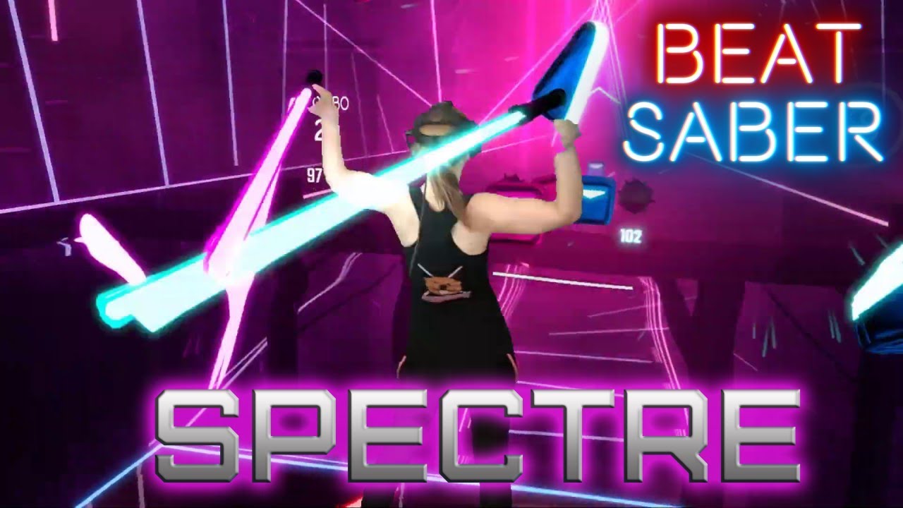 Beat Saber || Spectre by Alan Walker (Expert) First Attempt || Mixed Reality