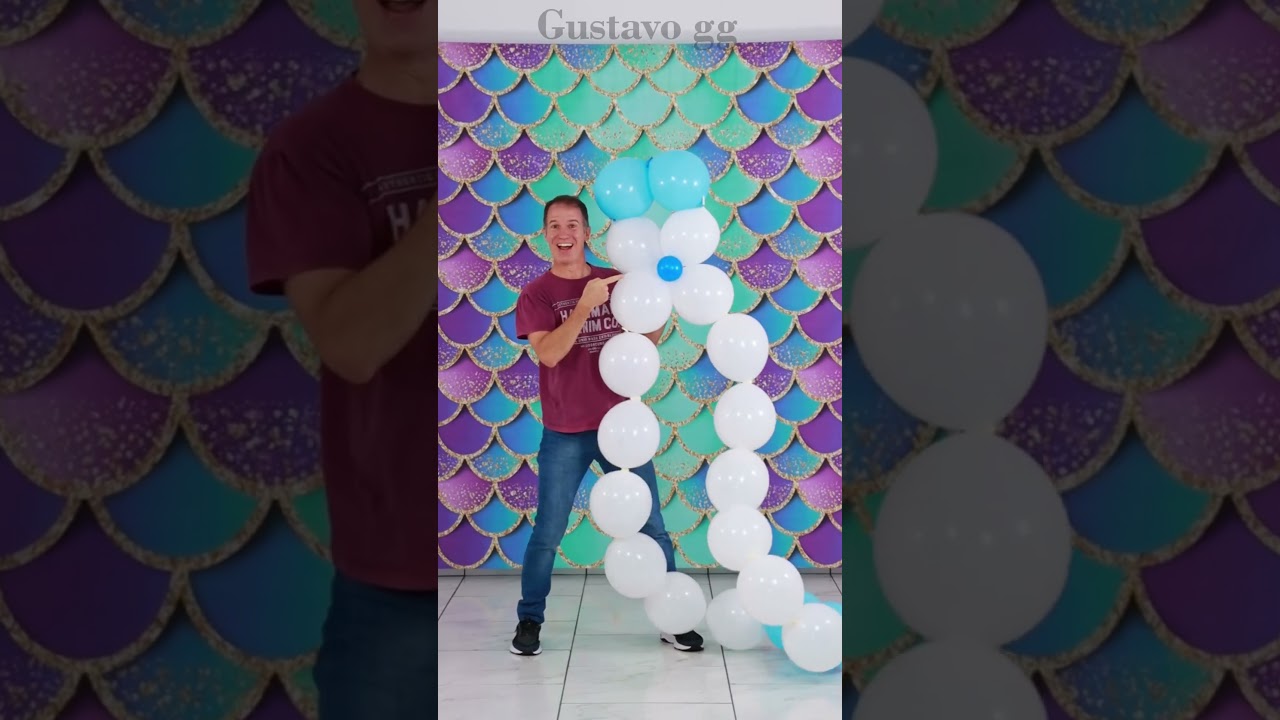 Super rapida y sencilla 🤩 decoracion de cumplea&ntilde;os 🥳🎉 #tiktok #balloon #diy #birthdaydecoration