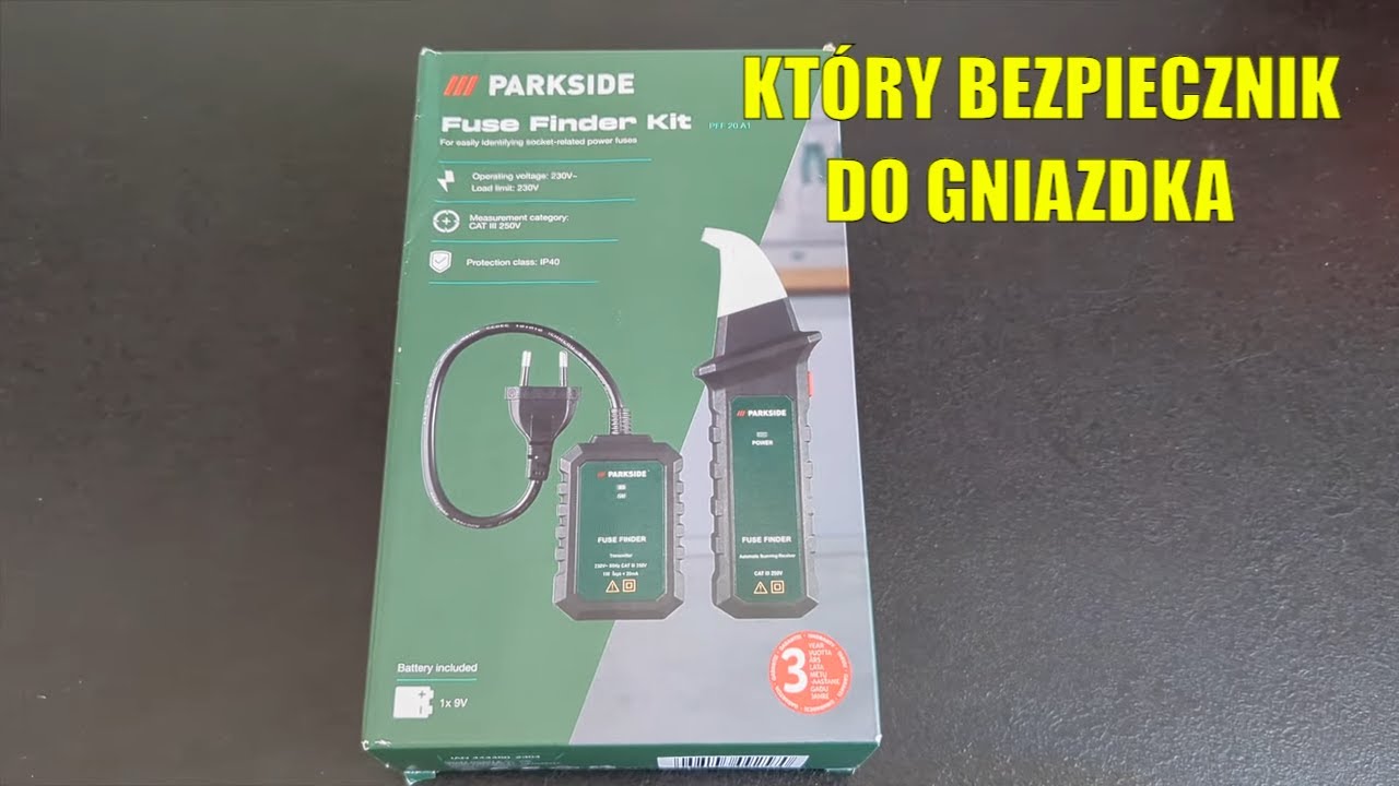 Wyszukiwarka do bezpieczników i przewodów Parkside PFF 20 A1