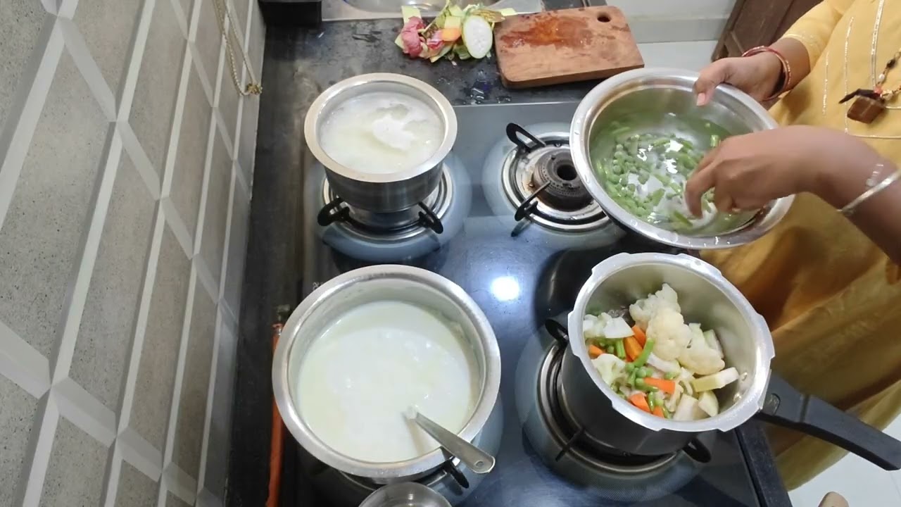 Saraswati Puja day cooking 