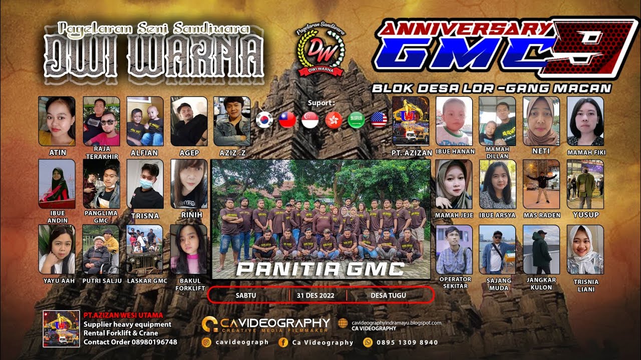 LIVE SANDIWARA DWI WARNA || ACARA GMC KE - 9 ( GANG MACAN COMMUNITY ) || 31 DES 2022 || MALAM