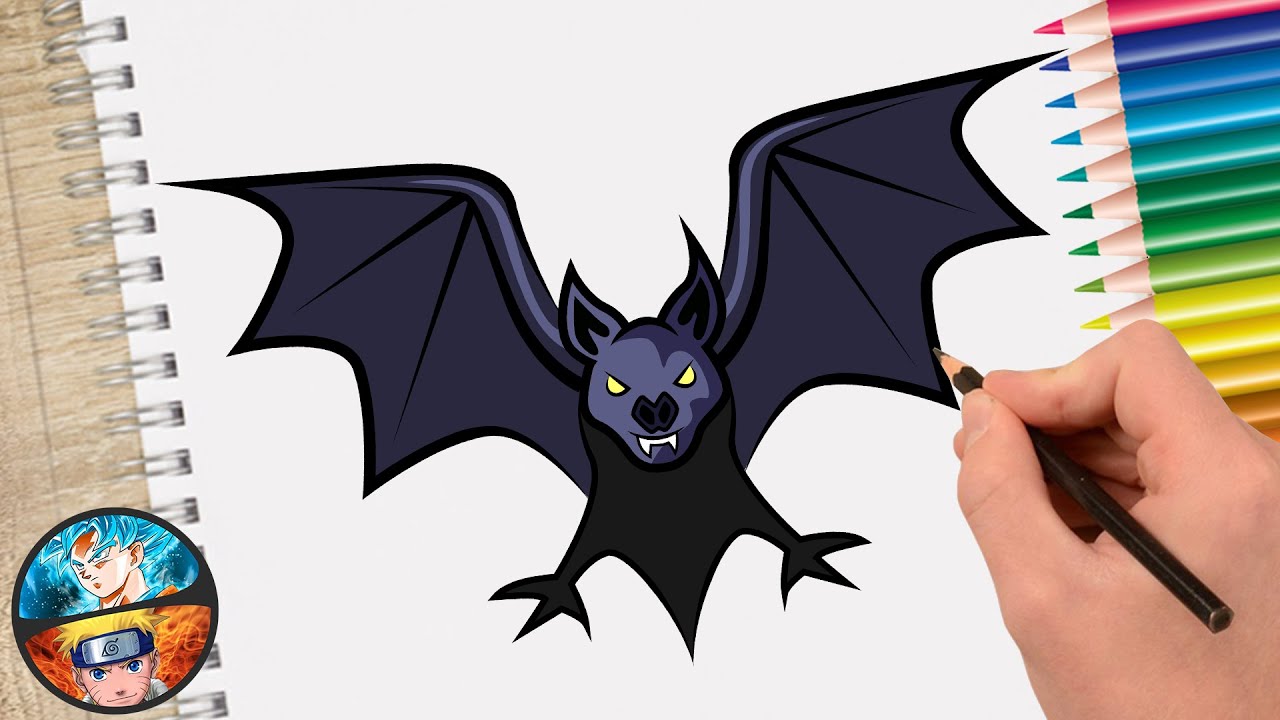 COMO DIBUJAR UN MURCIÉLAGO FÁCIL PASO A PASO