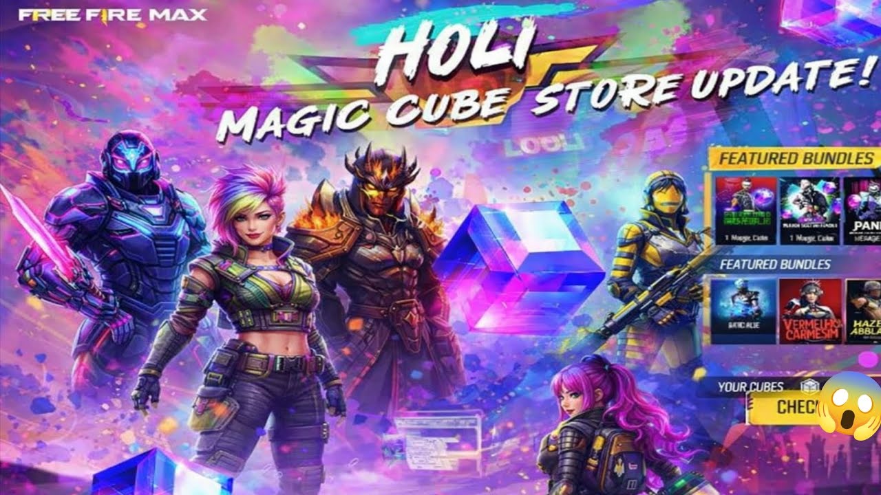 Holi Special Magic Cube Update in Free Fire 🌈 | Free Rewards + Full Details 🔥