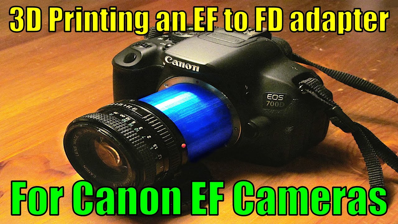 Canon Vintage FD Lens on a Modern DSLR Camera using a 3D Printed adapter