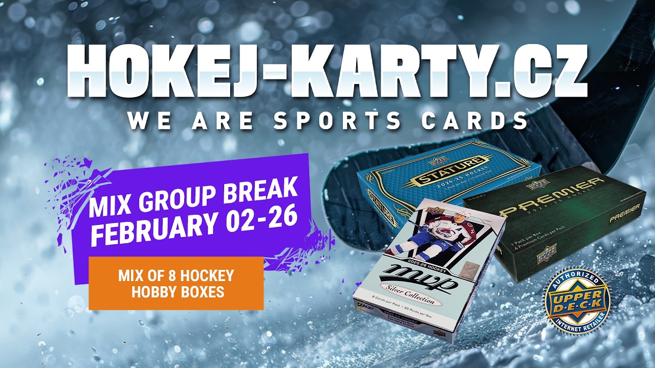 HOKEJ-KARTY.CZ MIX GROUP BREAK February 02-2026 - 8x Hockey Hobby Box
