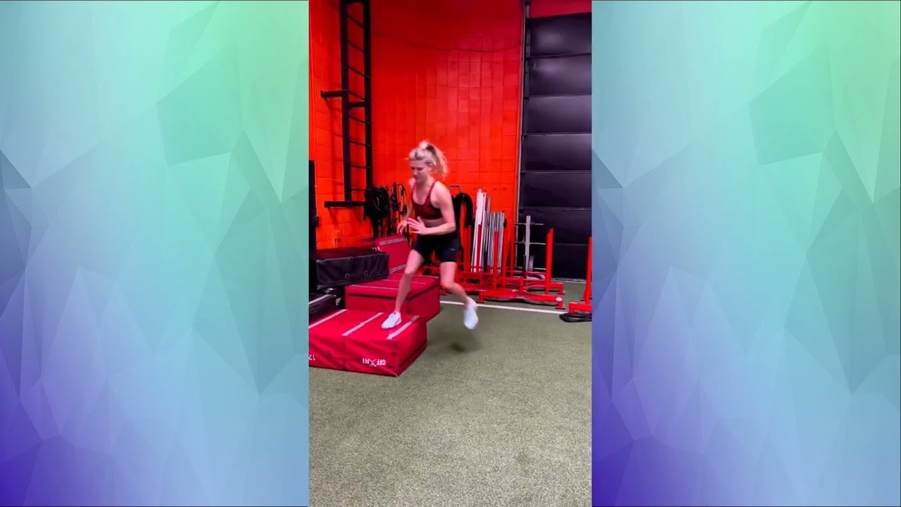 Genie Bouchard training at the Gym