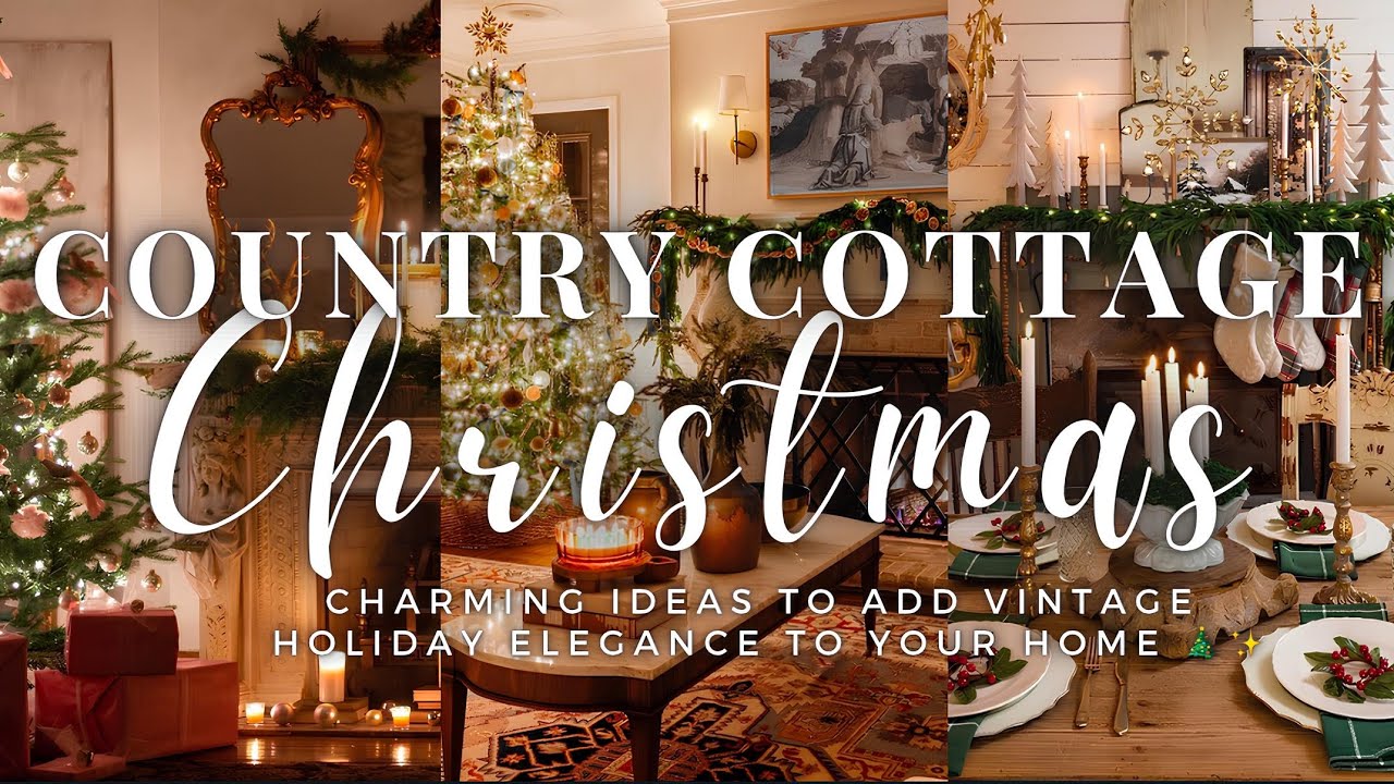 Country Cottage Christmas Decor: Charming Ideas to Add Vintage Holiday Elegance to Your Home 🎄✨