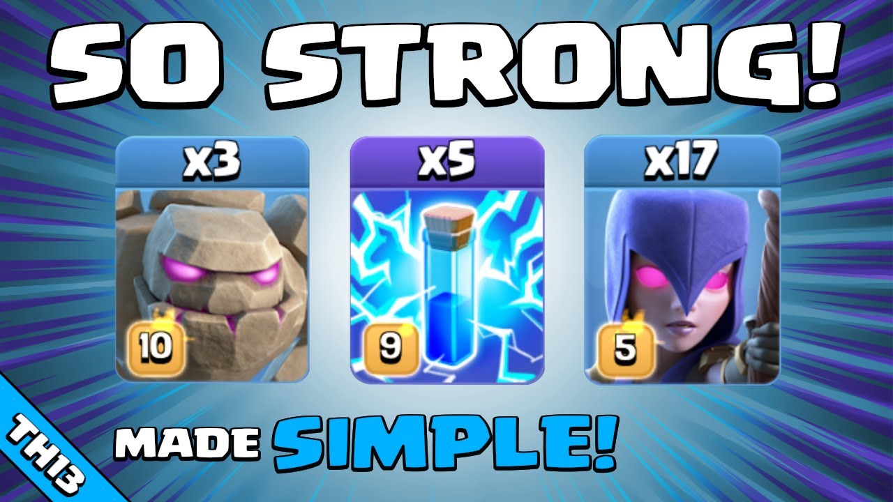 SO MANY 3 STARS USING THIS EASY ATTACK!!! Best TH13 Attack Strategy | Clash of Clans