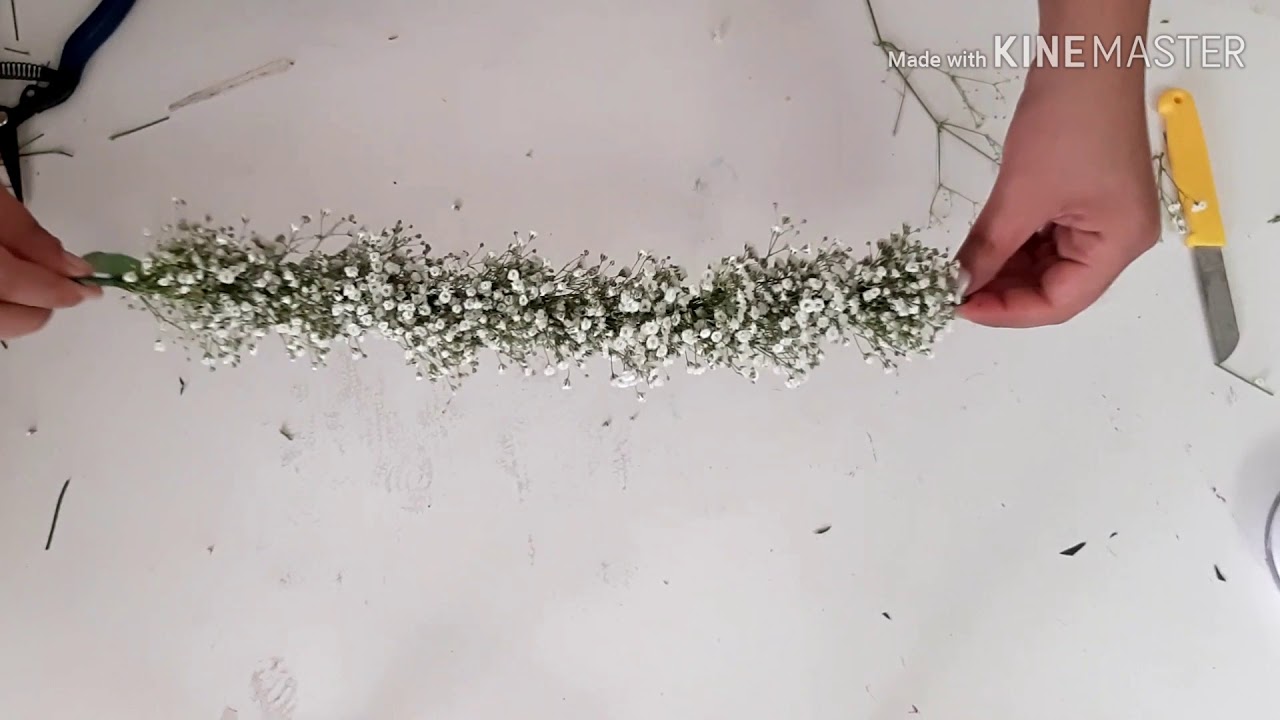 זר גיפסניות לראש  סהר גרפי