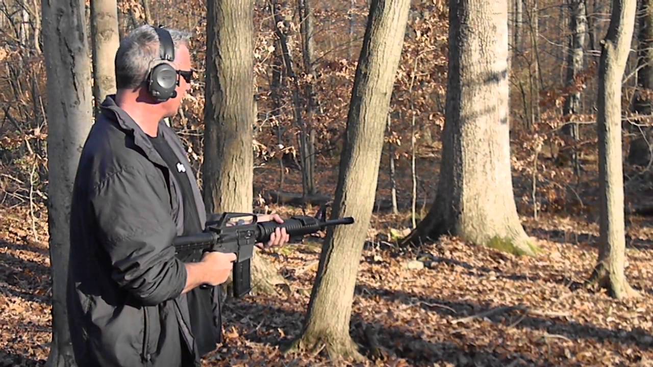 Colt AR-15 A2 with drop-in full auto sear - test fire
