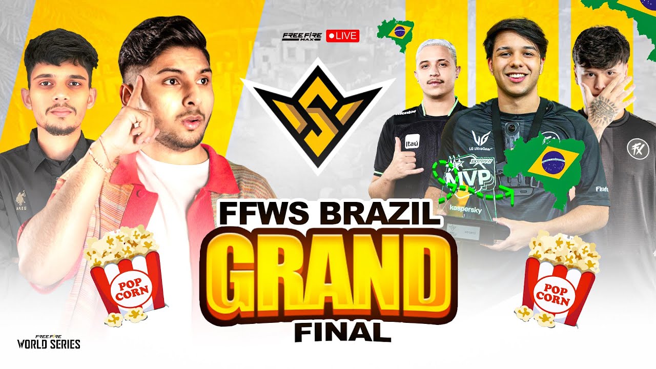 WATCH PARTY FFWS BRAZIL GRAND FINAL 🥵 || KON JEETEGA  LOUD, FLUXO YA LOS  ❓  #nonstopgaming
