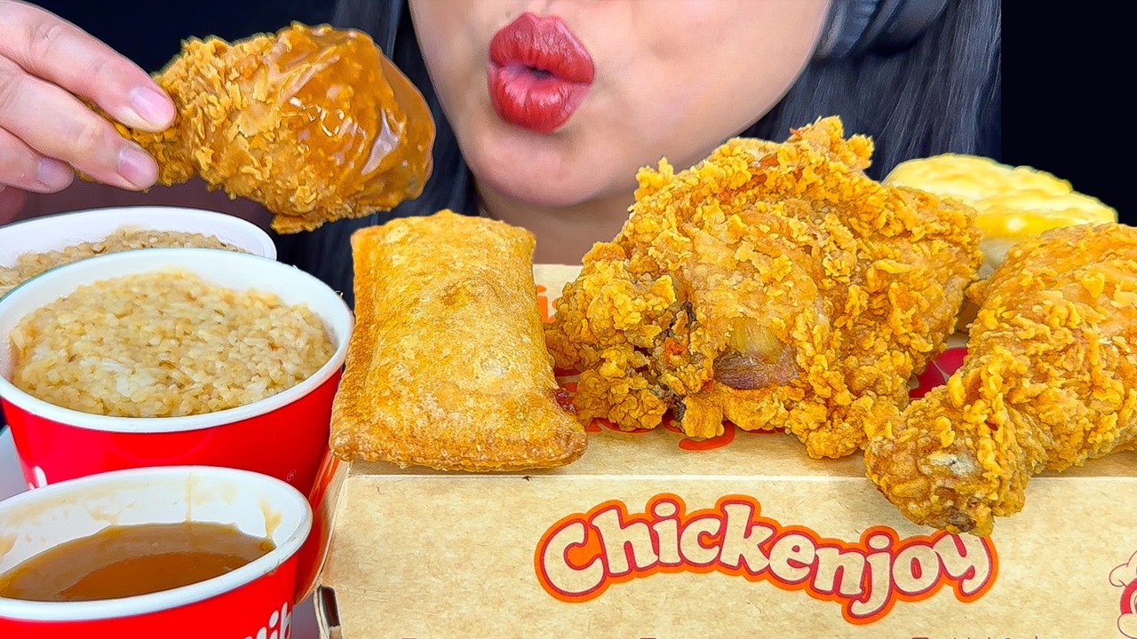 ASMR Jollibee Fried Chicken【Mukbang/Eating Sounds/No Talking】