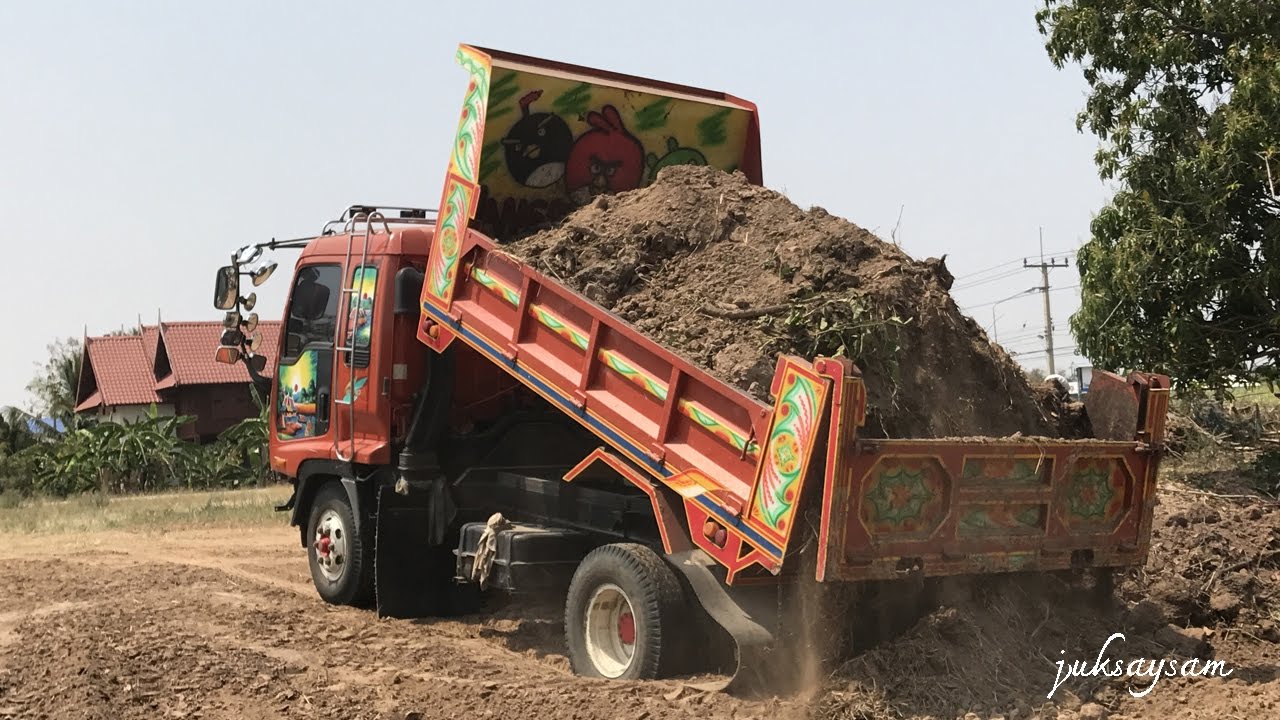 รถดั้มหกล้อ รถบรรทุก เทดิน ดั้มดิน Dump trucks