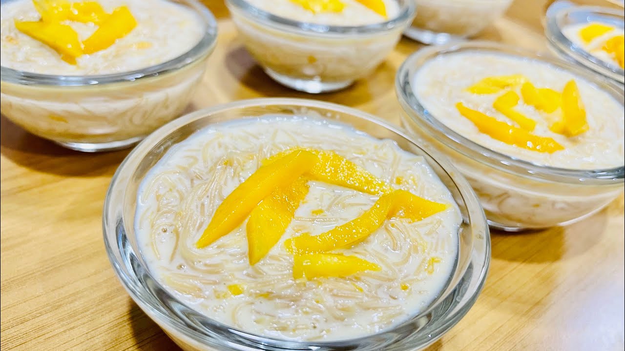 Mango vermicelli rabdi | 4 ingredients mango and vermicelli desert recipe by foodie bytes