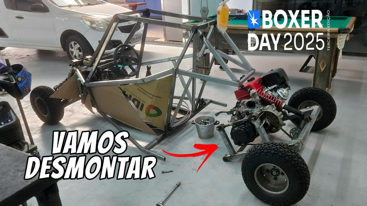 CHEGOU A HORA DE DESMONTAR O KART CROSS DA CORRIDA DO BOXER DAY . 