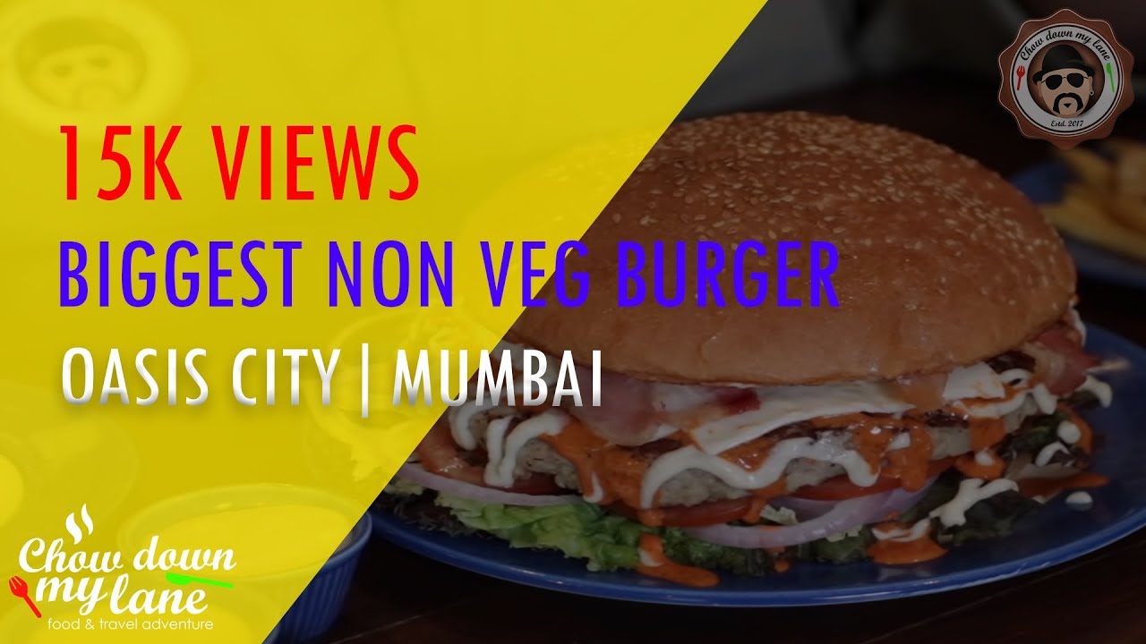 BIGGEST NON VEG Burger || WTF Burger || Mumbai, Oasis City
