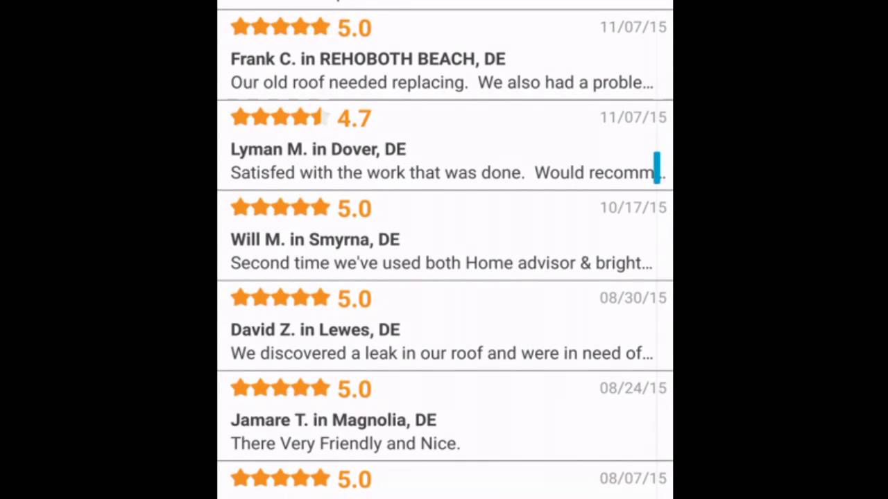 A tour of our HomeAdvisor reviews!