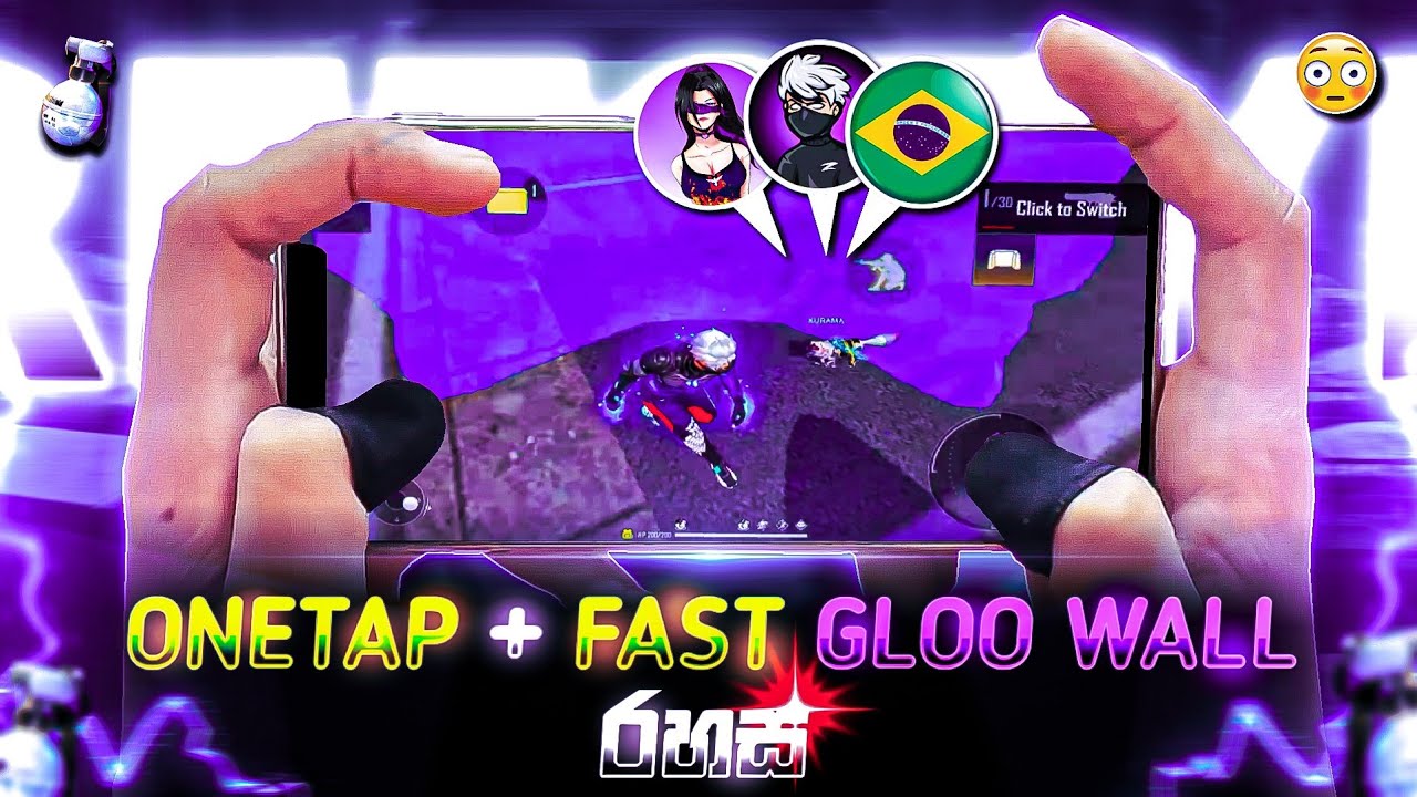 Onetap + Faste Gloo Wall රහස🔥Onetap + Fast Gloo Wall Trick💀☠️Gloo Wall Trick Sinhala|New Tricks|2025
