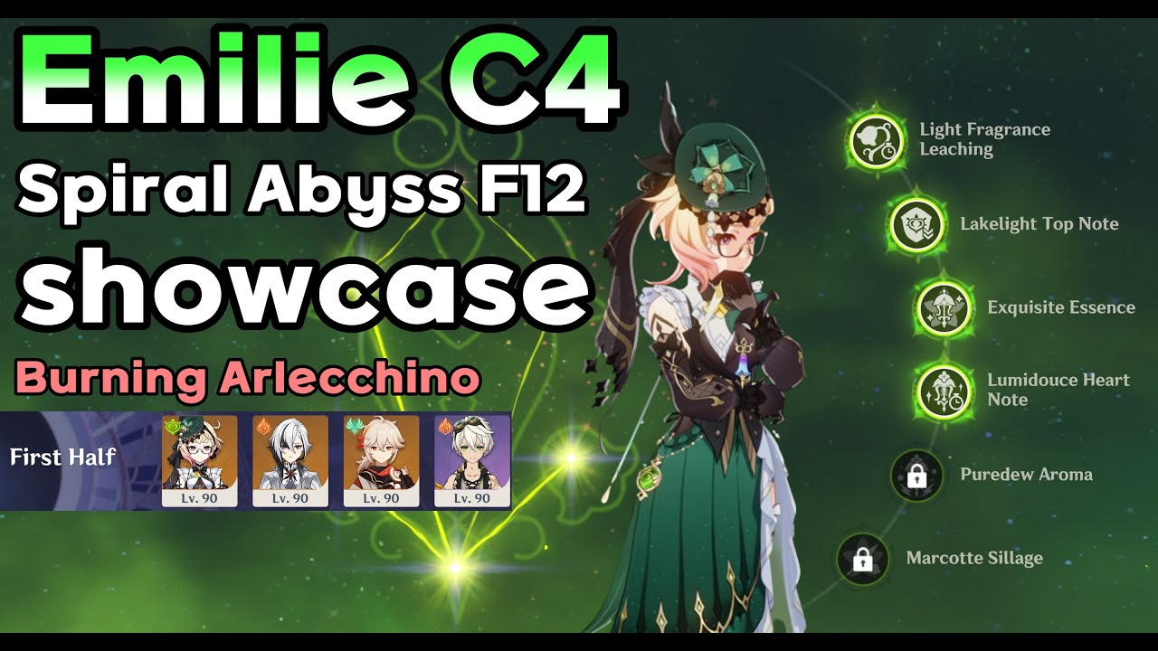 Emilie C4 R1 Spiral Abyss Floor 12 showcase