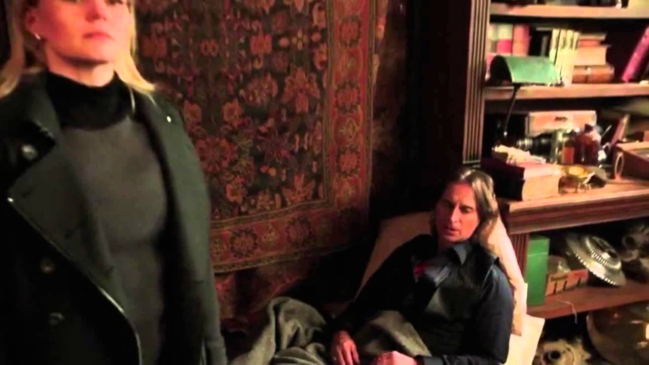 Once upon a time s02e16 Rumple calls belle + baefire & rumple