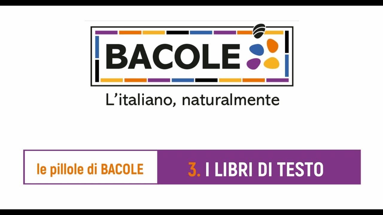 Le pillole di Bacole | 3. I libri di testo