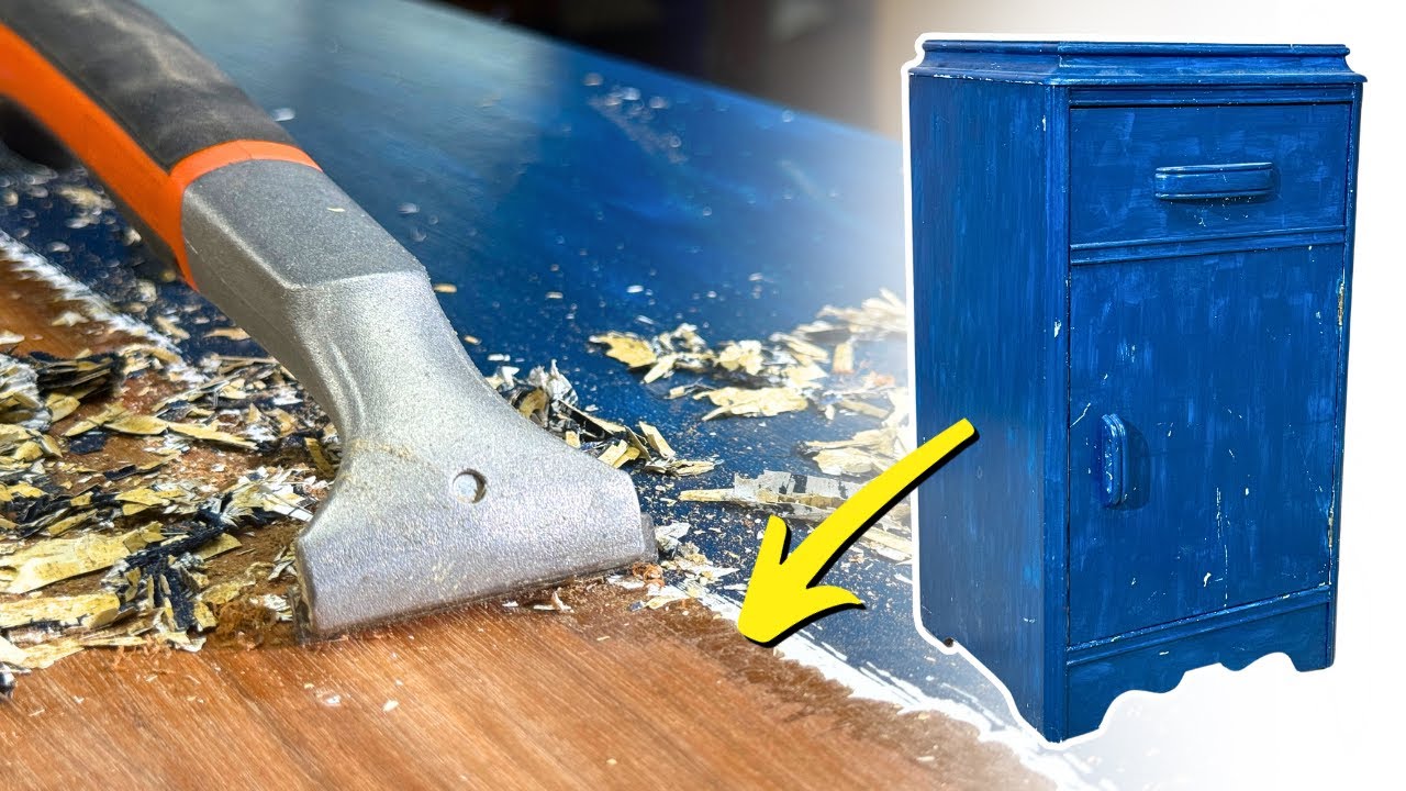 AMAZING Furniture Restoration Removing Paint & Laser Cutting | Creality Falcon2 Pro 40W