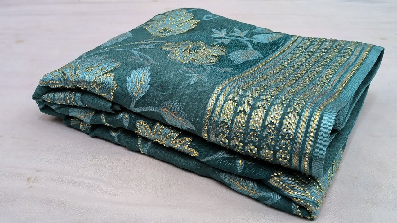 New पार्टी वियर ब्रासो साड़ी|Jaipuri hand work Saree|Bandej saree#newsarees #newsareemodel 