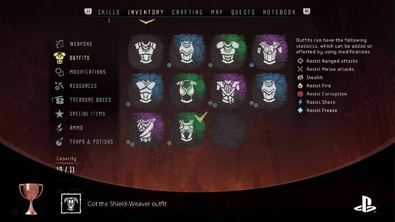 Horizon Zero Dawn Remastered: Got the Shield-weaver outfit Trophy