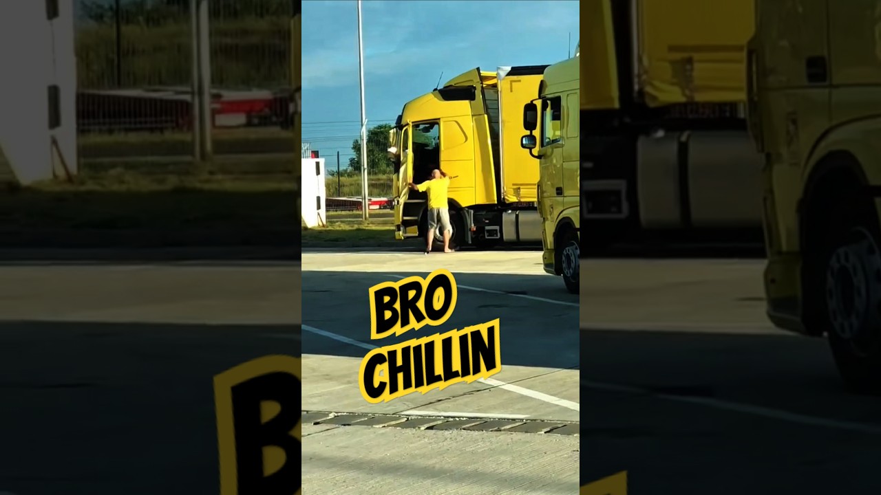 Bro Just Logged Out in the Truck 😂🛏️🚛 #truckdriver #lkw #camion #bigrig #funny #smile #driver