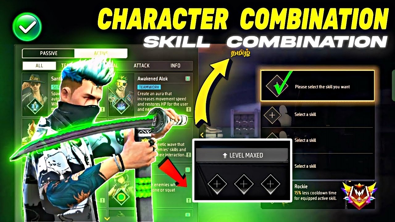 👑 Top 5 OP Character Combo in CS Rank 💪 | Free Fire Tamil 💣