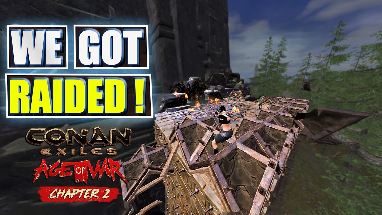 Defending The Damm 3v3 -Bomb Pvp Meta -Amazing Team Fights: Conan Exiles Age Of War Pvp In Chapter 2