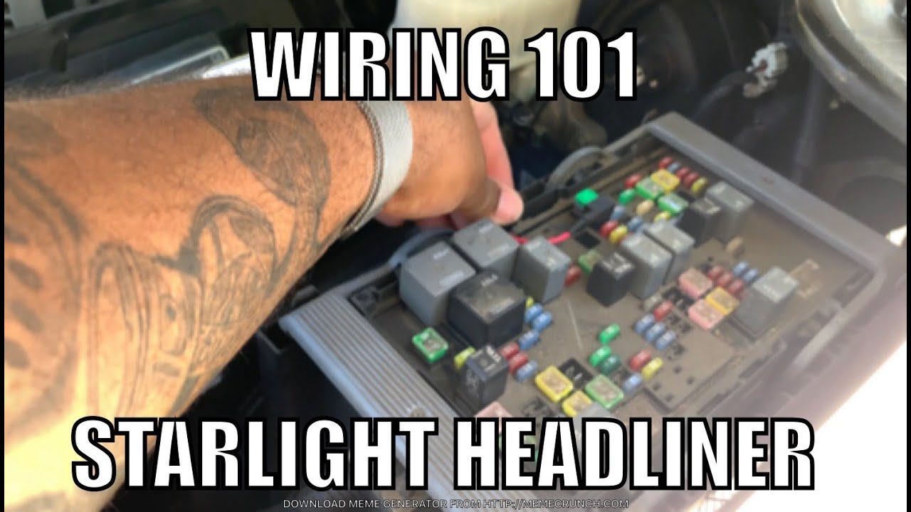 Starlight headliner or any accessory wiring. Walk thru