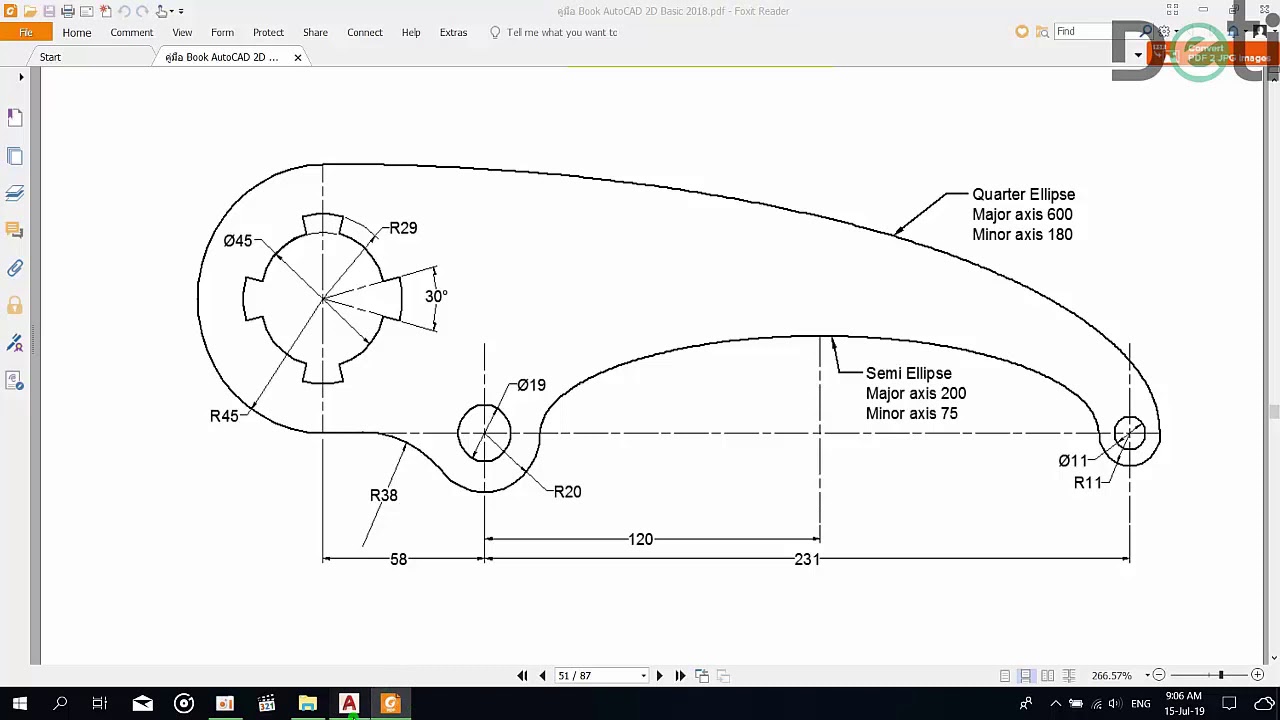ทบทวนแบบฝึกหัด AutoCAD Ep.1