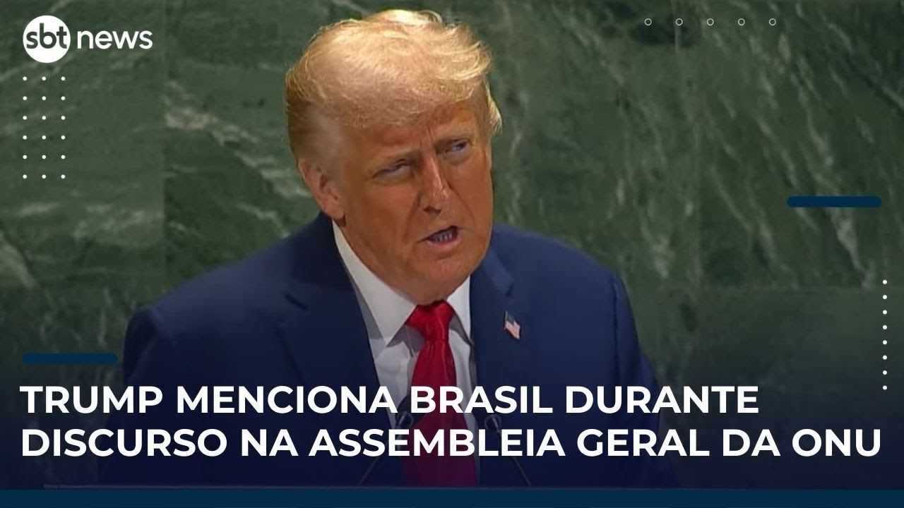 Veja o momento em que Trump fala de Lula na ONU | #SBTNews