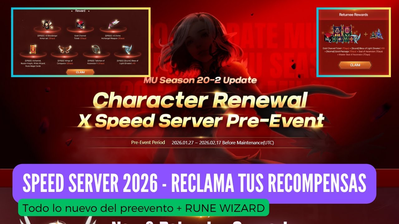 MU Online 2026 | Rune Wizard REWORK 🔥 Preevento del Speed Server explicado