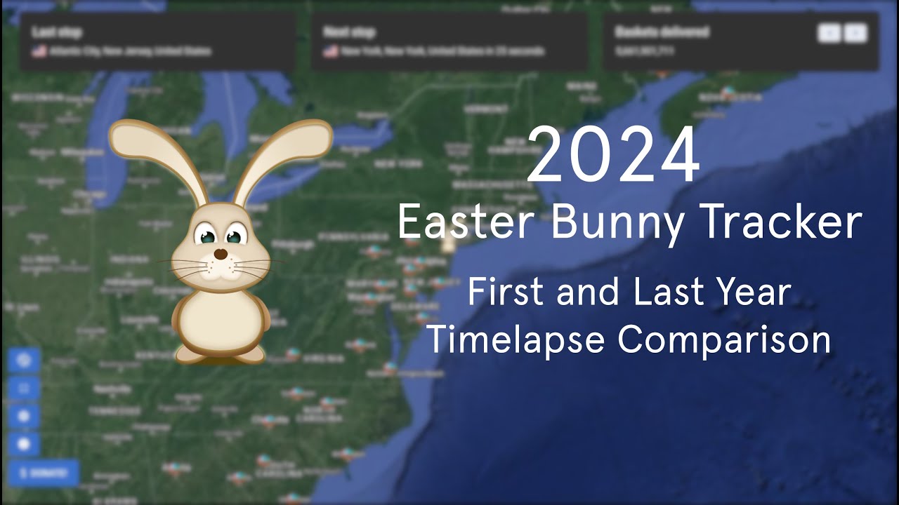 2019 & 2024 Easter Bunny Tracker - Timelapse Comparison