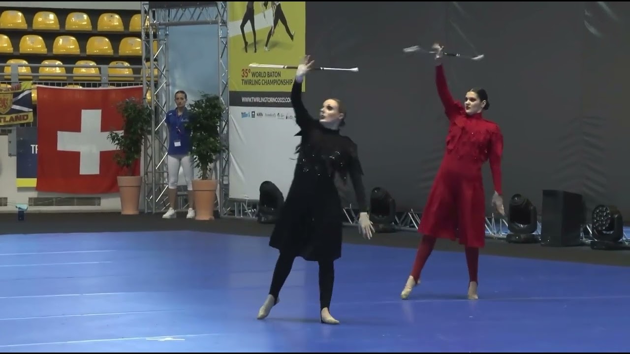 Navarro/Zafra (ESP) Senior pair final World Baton Twirling Championship Turin 2022