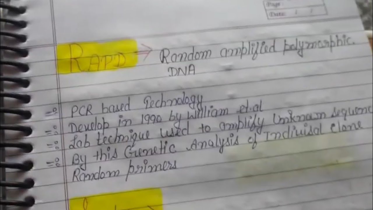 Random amplification of polymorphic DNA 🧬 ( RAPD ) | Application and limitations Part - 2 | #biology