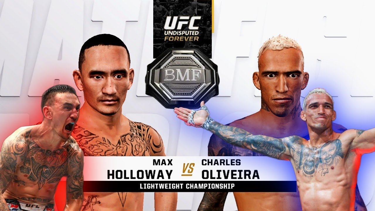Max Holloway vs Charles Oliveira || BMF TITLE Full Fight || UFC Undisputed 3