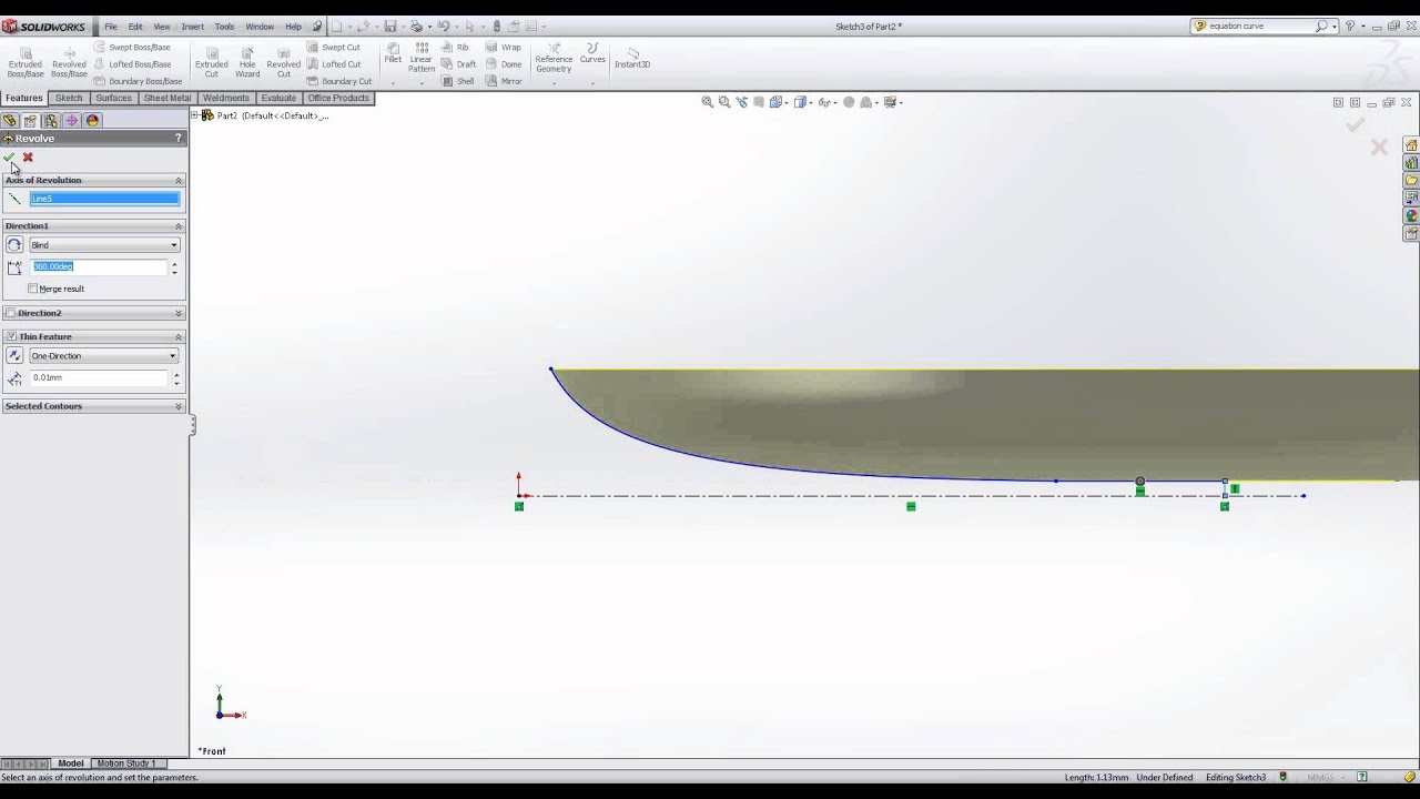 Equation Driven Curves in SolidWorks