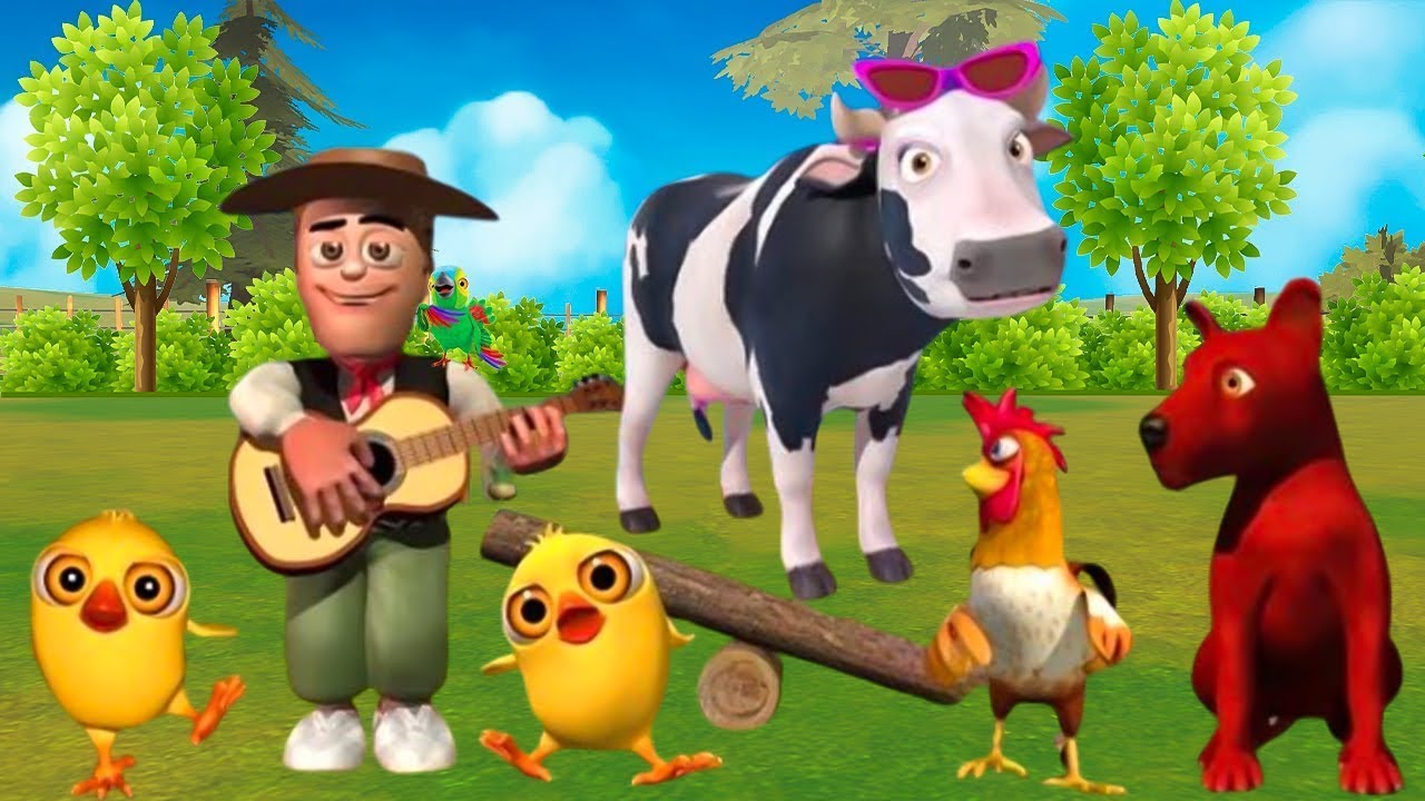 El Pollito pío 3d | El toro se congela jugando en el juegodel Toro y el Tractor 3D