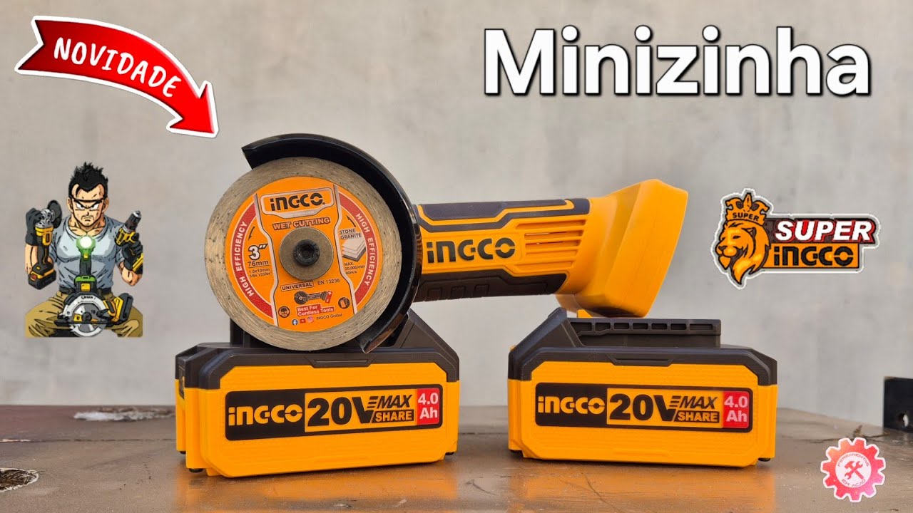 ESSE TIPO DE FERRAMENTA NÃO VALE A PENA??? Mini Esmerilhadeira Compacta INGCO 20V