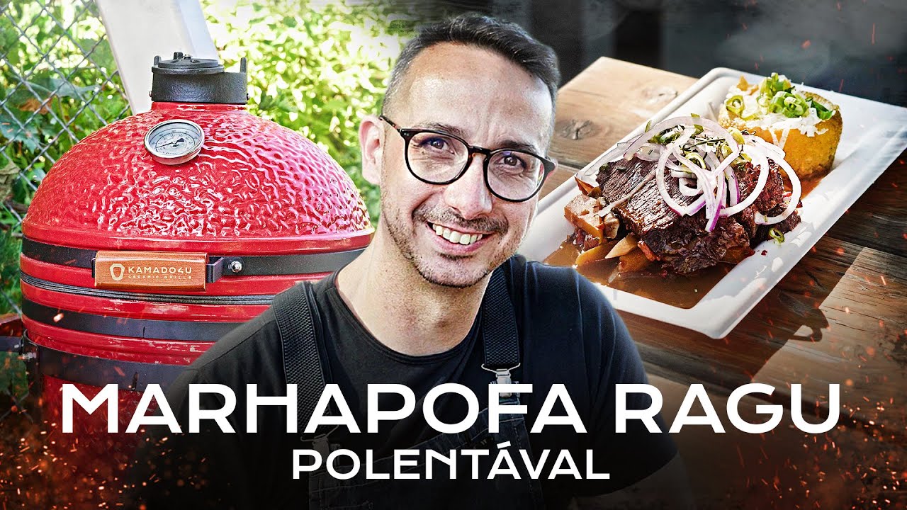 Jó Alapanyag + Jó Sütő = SIKER 🏆🔥Marhapofa Ragu Készül Polentával Kamado4U Kerámia Grillen