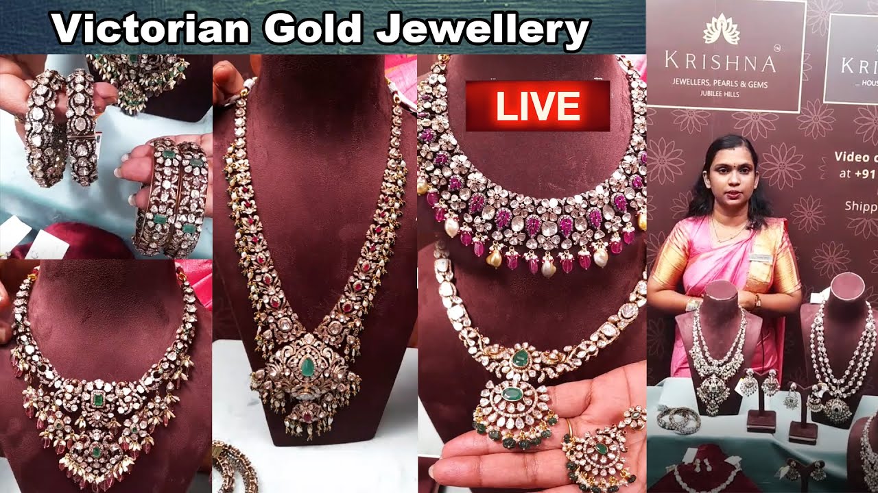 Victorian Gold Jewellery With Prices | Krishna Jewellers| Light Weight Jewellery  @brideessentials