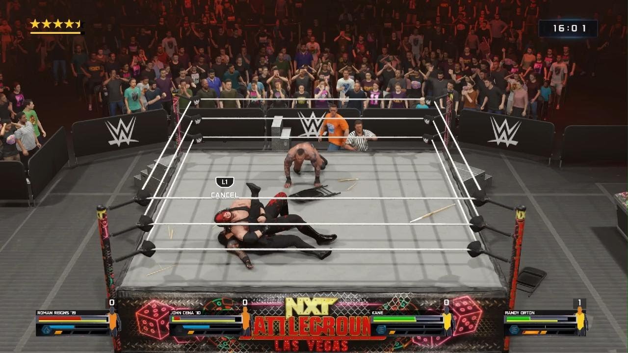 John Cena Vs Randy Orton Vs Roman Reigns & Kane WWE Championship WWE 2K25