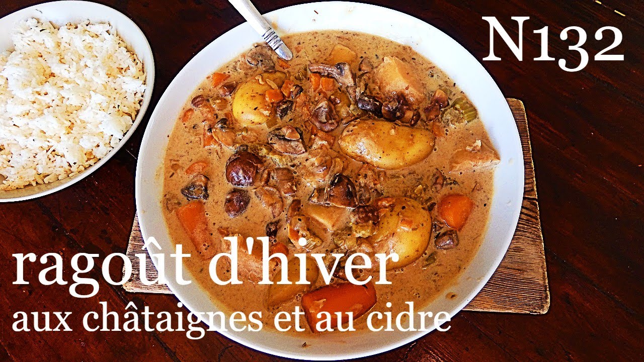 N132 ragoût d'hiver aux châtaignes et au cidre/ vegan