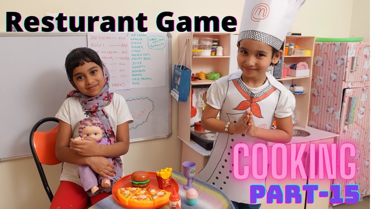 Cooking game in Hindi Part-15 |  Restaurant with Kitchen game | Customer and Waiter | LearnWithPari