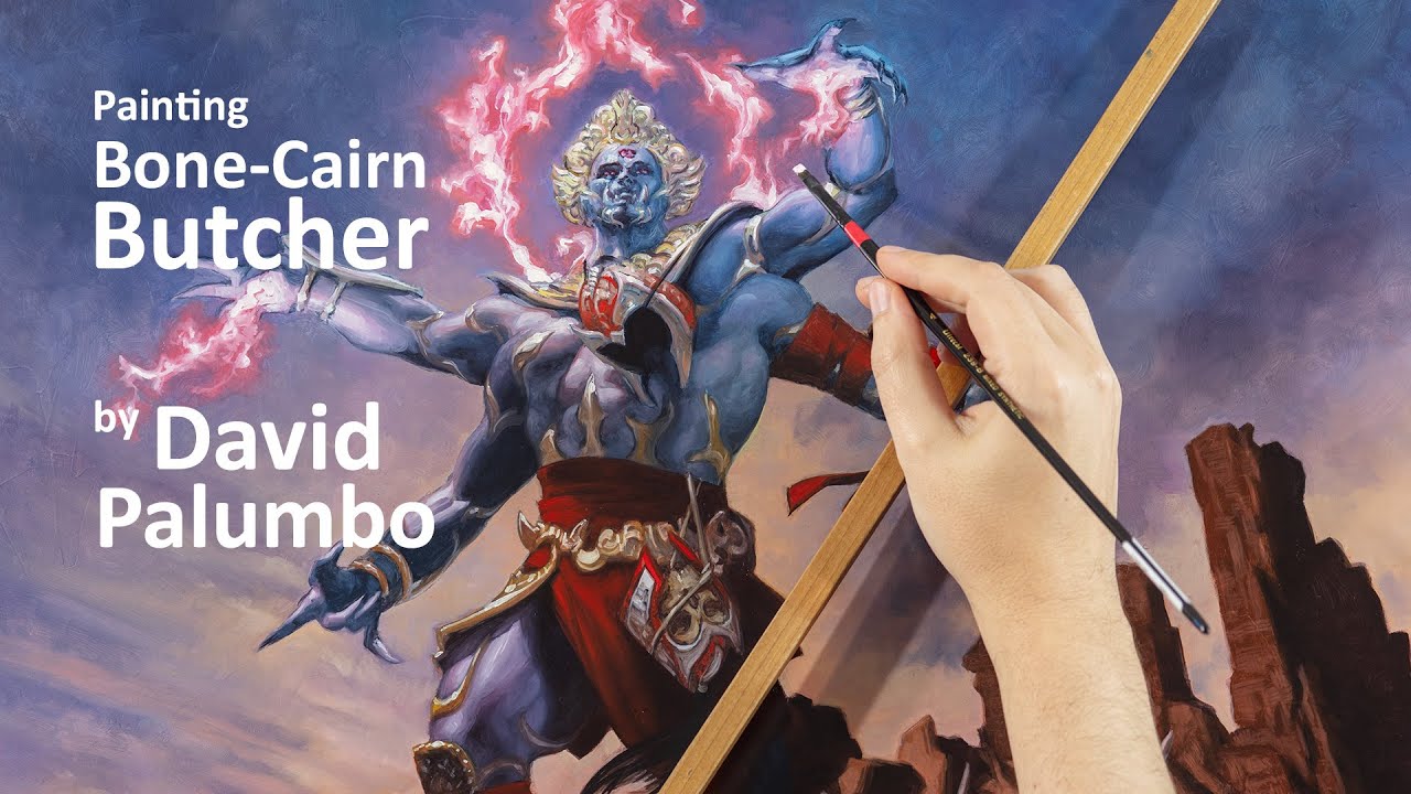 Картина «Мясник из Костяного кургана» для Magic the Gathering — демонстрация полного процесса соз...