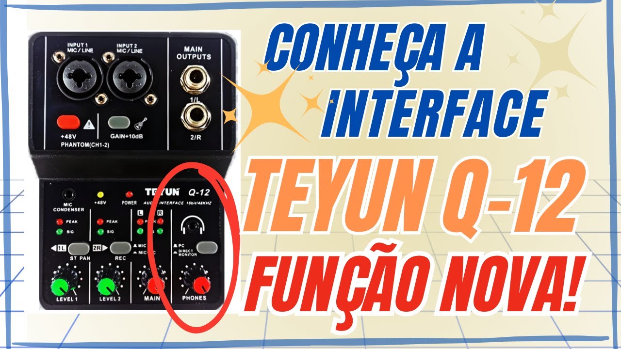 Teyun Q12: Explicação Completa dos Botões e Conexões (Guia Iniciante)